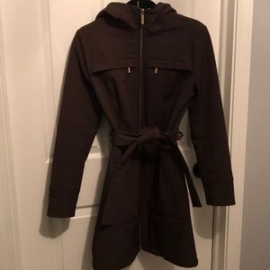 MICHAEL Michael Kors Long Softshell Hooded Jacket